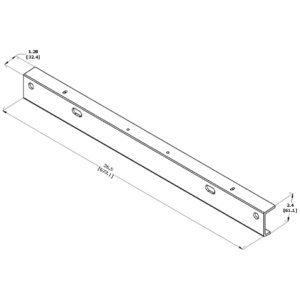 Bridge Overhang Bracket Extender The picture shows the dimensions of the tool