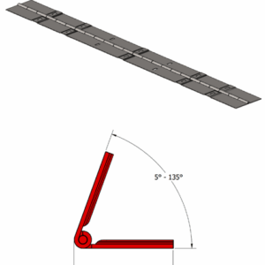 Outside Hinged Corners The picture demonstrates the use of the tool